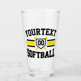 Copo De Pint Equipe de Varsity do Softball Player de NOME DE AD