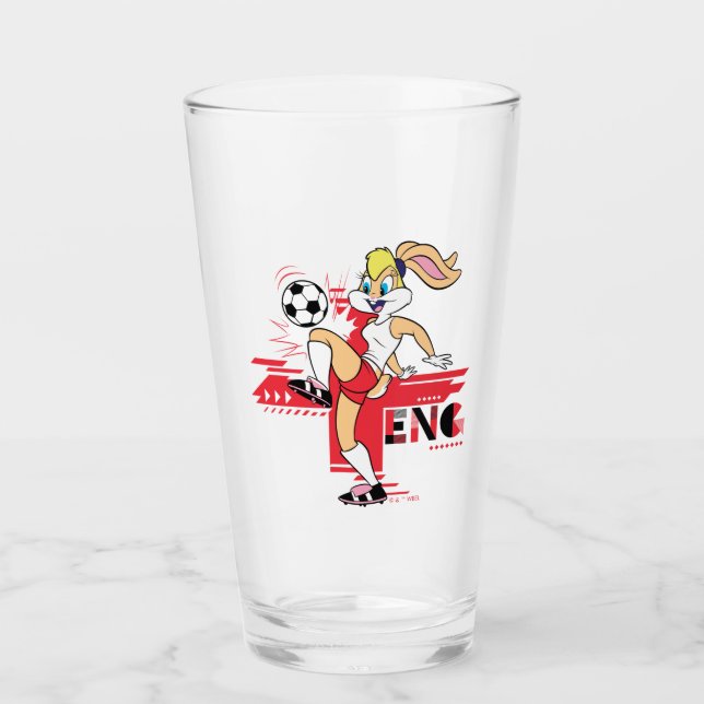 Copo De Pint Equipe Inglaterra Futebol Gráfico da Lola Bunny (Frente)