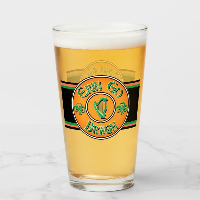 Copo De Pint Erin Go Bragh Irish Logo (Frente (Preenchido))