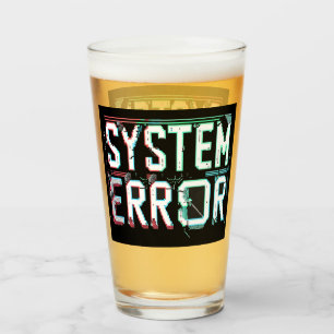 Copo De Pint Erro de sistema de fontes reluzente, pixel ciberpu