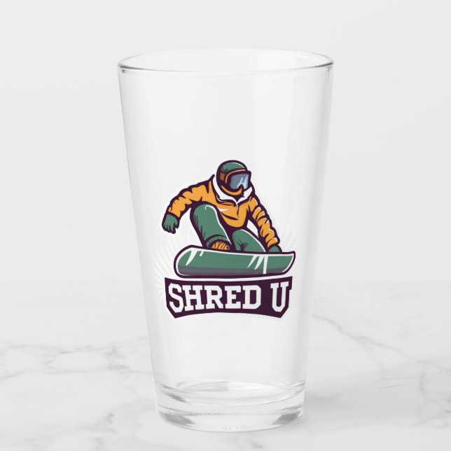 Copo De Pint Escola de Snowboarding Shred (Frente)