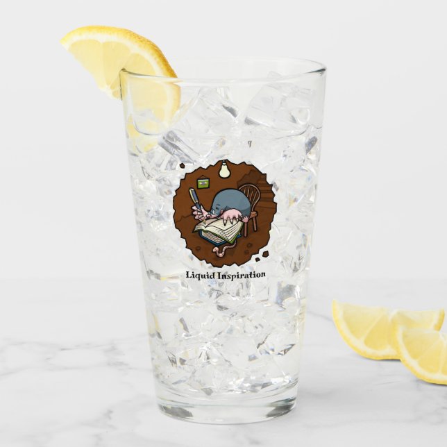 Copo De Pint Escritor De Lâmina De Inspiração Líquida Em Cartoo (Gelo frontal)