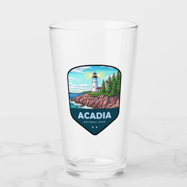 Copo De Pint Escudo do Parque Nacional Acadia (Frente)