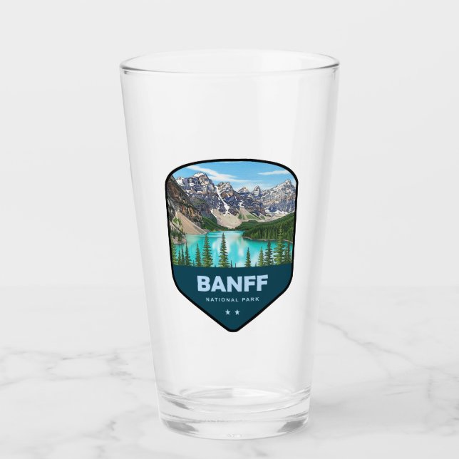 Copo De Pint Escudo do Parque Nacional Banff (Frente)