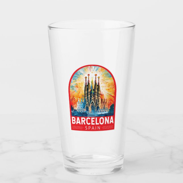 Copo De Pint Espanha de Barcelona La Sagrada Familia Viagem Art (Frente)