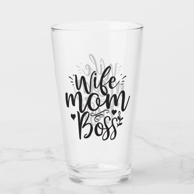 Copo De Pint Esposa Mãe Chefe (Frente)