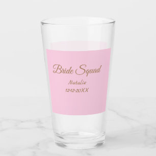 Copo De Pint Esquadra de madrinhas rosa dourado adicionar nome 