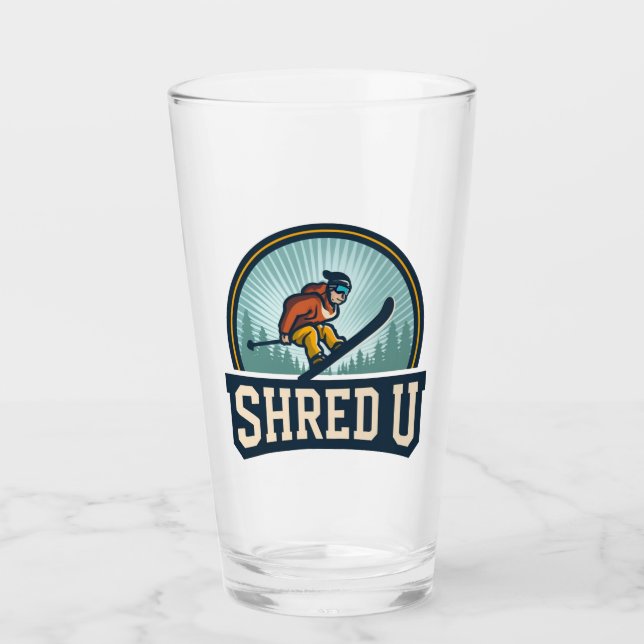 Copo De Pint Esqui da Shred University (Frente)