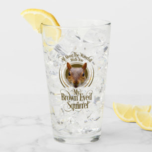 Copo De Pint Esquilo Brown Eyed - amante engraçado de esquilo