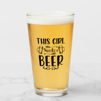 Copo De Pint Esta garota precisa de cerveja