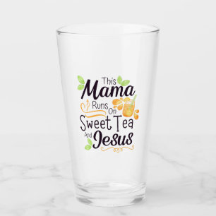 Copo De Pint Esta mamã corre em chá doce e Jesus