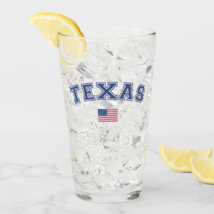 Copo De Pint Estado do Texas USA Flag