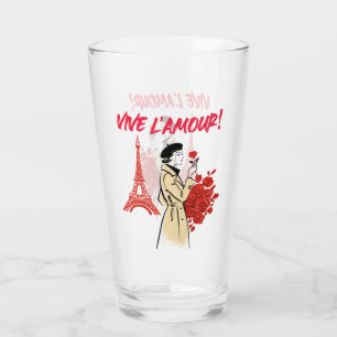 Copo De Pint Estética de Garota Parisiense – Desenho Romântico 