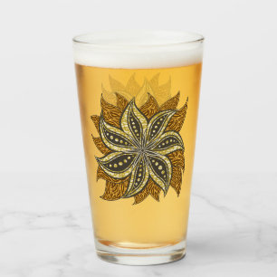 Copo De Pint Estilo de Batik Floral Abstrato africano