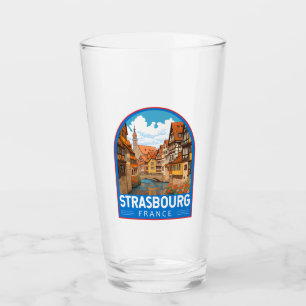 Copo De Pint Estrasburgo França Viagem Art Vintage