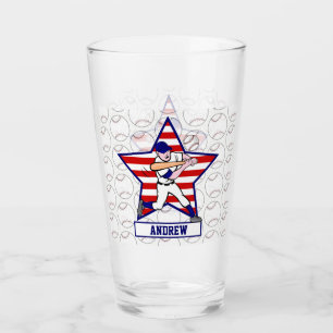 Copo De Pint Estrelas personalizadas no beisebol de listras