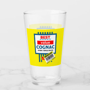Copo De Pint Etiqueta Engraçada de Conhaque de Natal