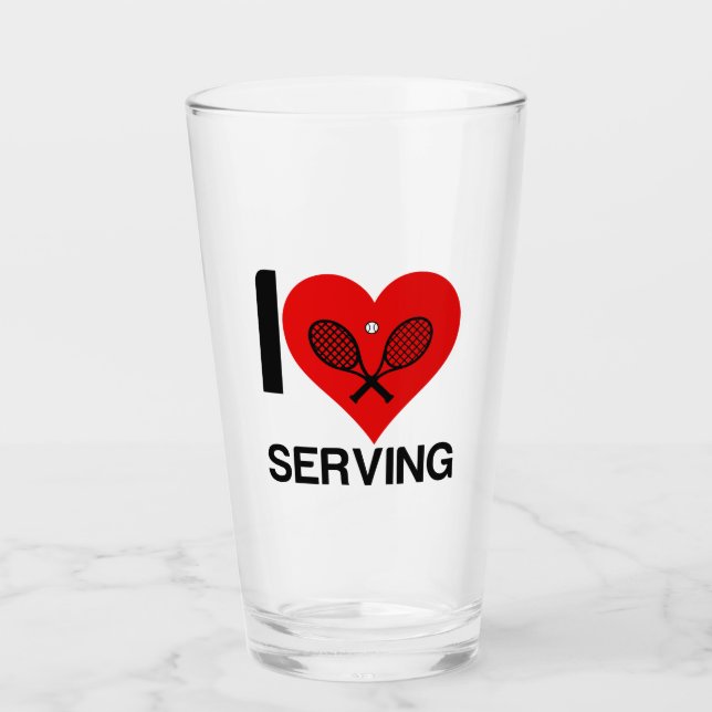 COPO DE PINT EU ADORO TÊNIS SERVIDOR (Frente)