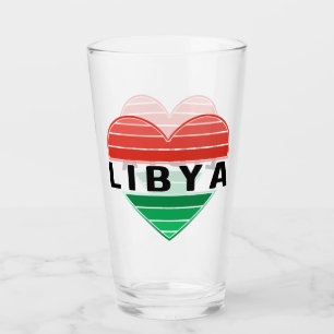 Copo De Pint Eu amo a Líbia, coração líbio