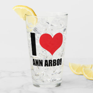 Copo De Pint Eu amo Ann Arbor