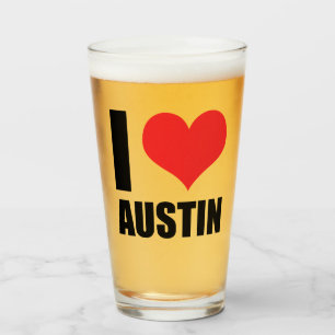 Copo De Pint Eu amo Austin