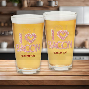 Copo De Pint Eu Amo Bacon