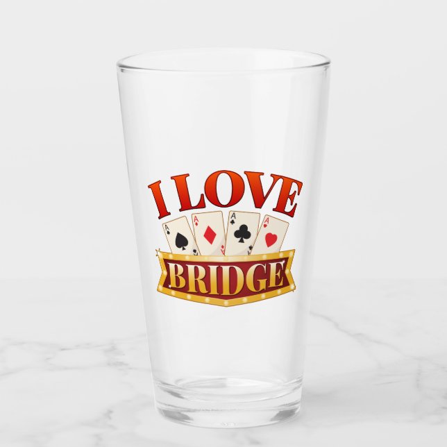 Copo De Pint Eu Amo Jogador De Jogo Da Ponte (Frente)
