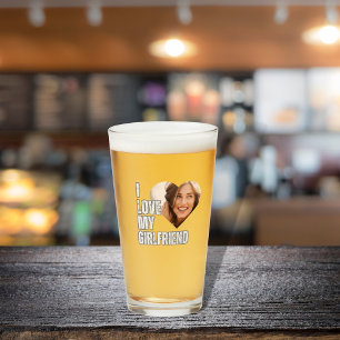 Copo De Pint Eu Amo Meu Presente De Foto Do Coração Namorada