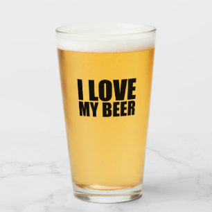 Copo De Pint Eu amo minha cerveja