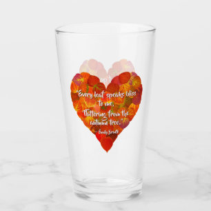 Copo De Pint Eu amo o coração Outono-Vermelho 1 da folha de