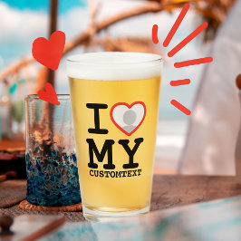 Copo De Pint Eu Amo O Meu Namorado Namorada | Texto de foto per