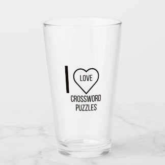 COPO DE PINT EU AMO QUEBRA-CABEÇA DE PALAVRA CRUZADA