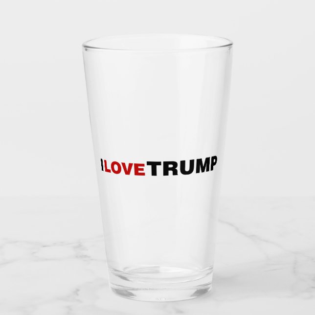 Copo De Pint Eu Amo Trump (Frente)