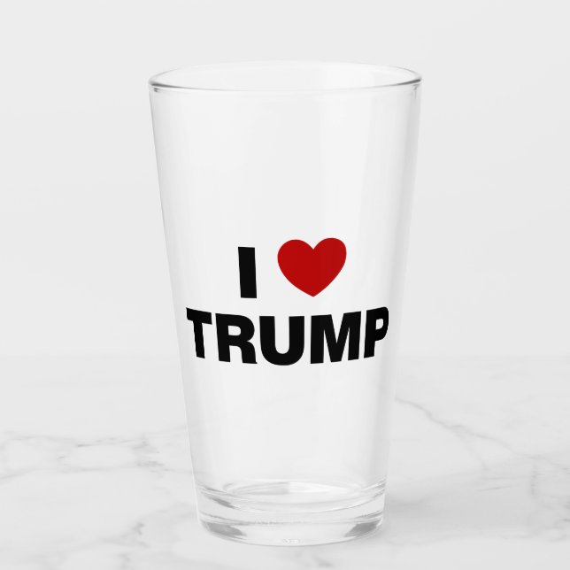 Copo De Pint Eu Amo Trump (Frente)
