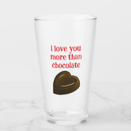Copo De Pint Eu amo você mais do que chocolate