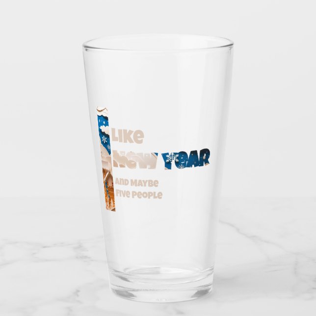 Copo De Pint Eu Gosto de Ano Novo e Talvez (Frente)