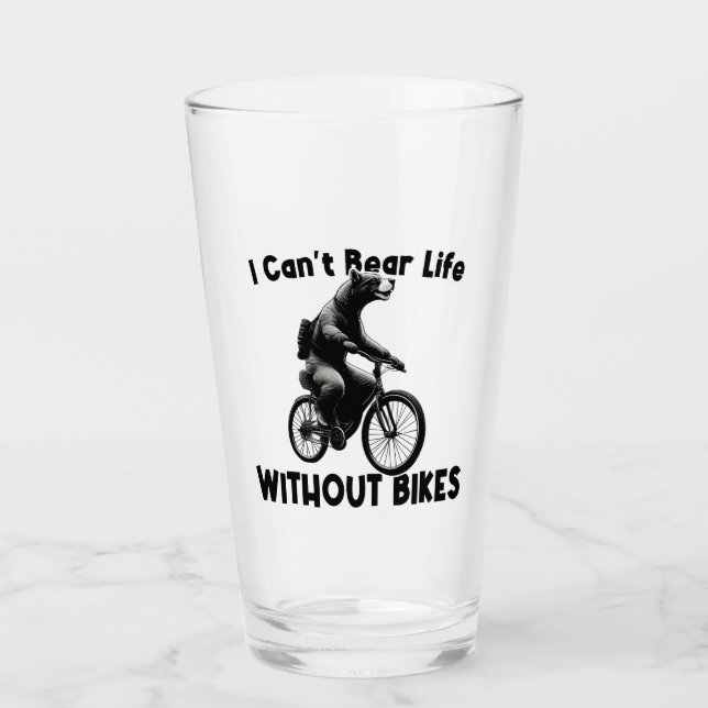 Copo De Pint Eu não posso suportar a vida sem os Bikes (Frente)