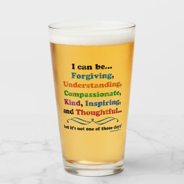 Copo De Pint Eu posso perdoar o Sarcástico (Frente (Preenchido))