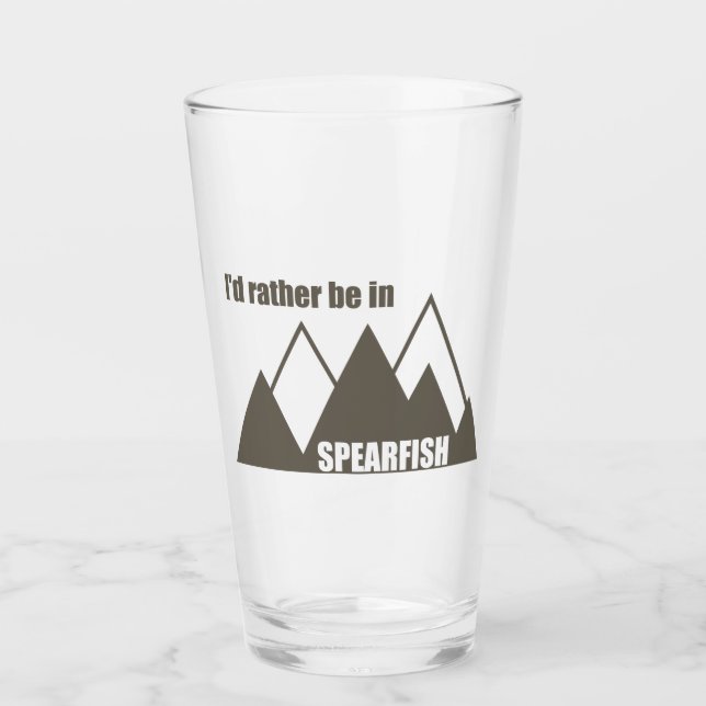 Copo De Pint Eu Preferiria Estar Em Spearfish Dakota do Sul Mon (Frente)