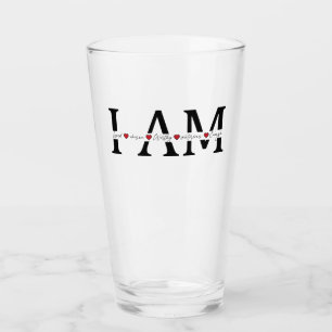Copo De Pint Eu sou Amado, Escolhido, Digno, Vitorioso, Suficie