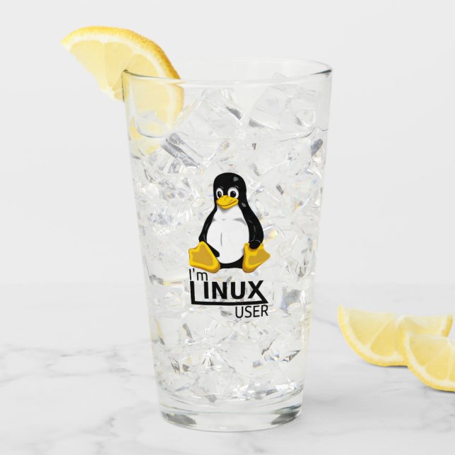 Copo De Pint Eu sou o usuário do Linux (Gelo frontal)
