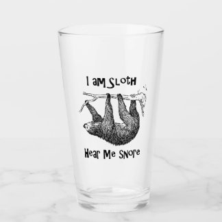 Copo De Pint Eu sou Sloth, ouve-me roncar! Vidro