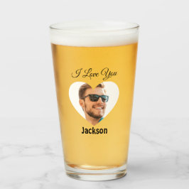 Copo De Pint Eu Te Amo Cardíaco Personalizar Vidro