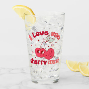 Copo De Pint Eu Te Amo Muito Cute & Punny Cherry
