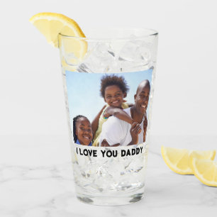 Copo De Pint Eu Te Amo Pai 2 Fotos   Nome personalizado   Texto