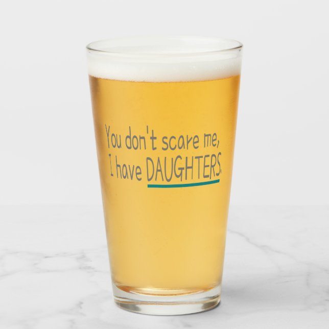 Copo De Pint Eu tenho filhas, mãe Pai (Frente (Preenchido))