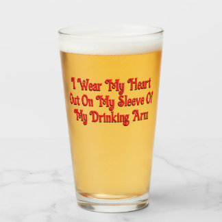 Copo De Pint EU USO MEU CORAÇÃO por Jeff Willis Artista