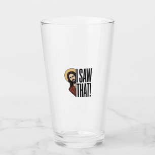 Copo De Pint Eu Vi Esse Engraçado Olhar Religioso Design Gráfic