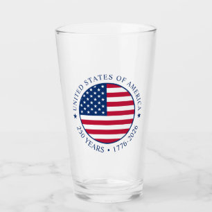 Copo De Pint EUA 4 de julho Dia da Independência 250 Anos de Li