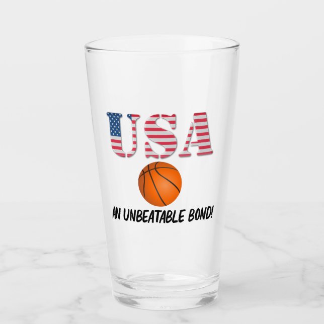 Copo De Pint EUA e basquete - Obrigação imbatível! (Frente)